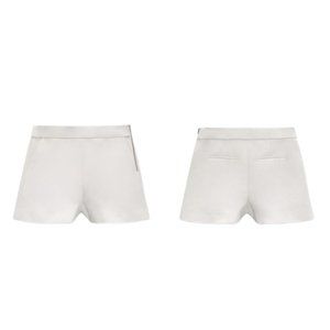 ZARA HIGH WAISTED SHORTS ECRU | 4886/057 SIZE XS